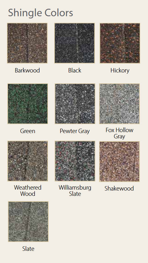 Shed Shingle Colors
